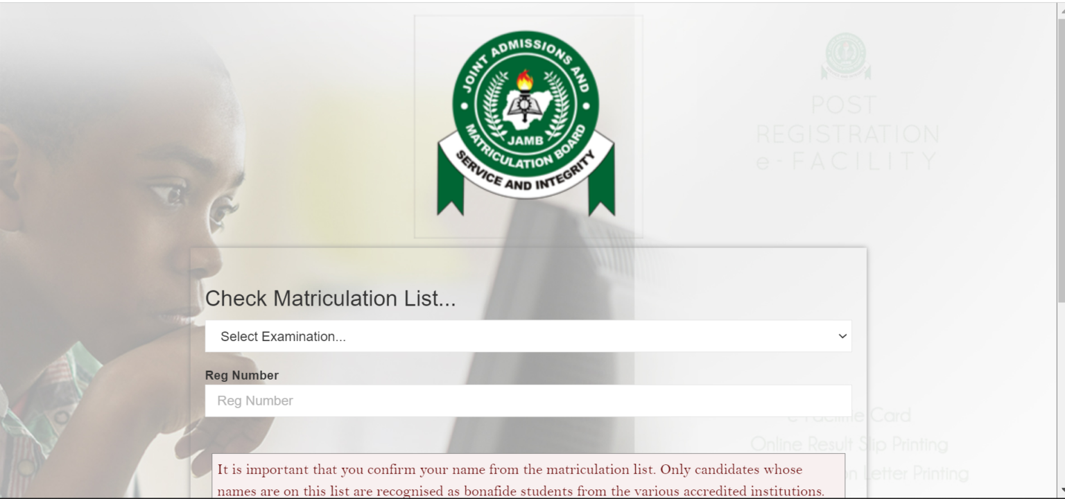 JAMB Matriculation List 2022 How to Check Your Name